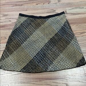 The Limited Black and Cream Tweed Skirt